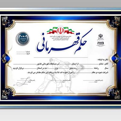 طرح حکم قهرمانی ورزشهای رزمی لایه باز