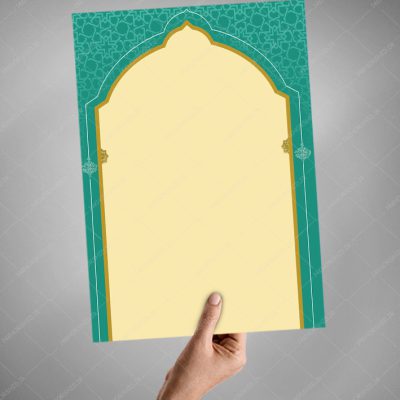 طرح زمینه پوستر و بنر لایه باز اسلیمی و مذهبی مسجد