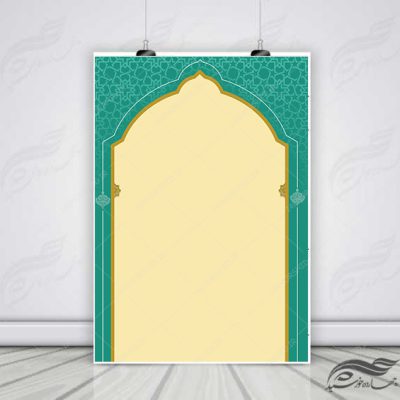 طرح زمینه پوستر و بنر لایه باز اسلیمی و مذهبی مسجد