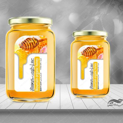 لیبل و برچسب لایه باز محصولات غذایی عسل psd